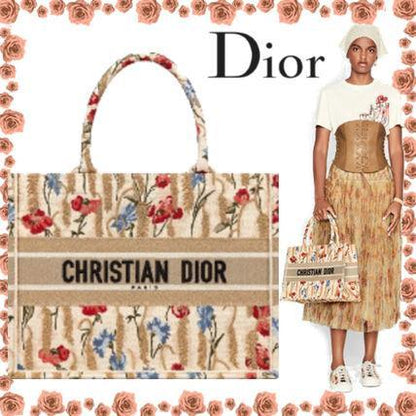 【ディオール】新作！フラワー柄★ディオールブックトートスモールバッグ★-BUYMA