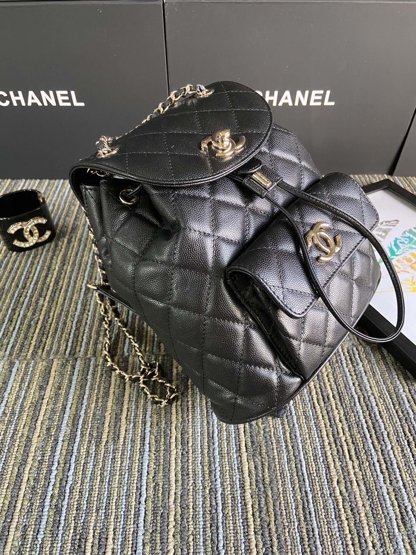 Chanel Ball pattern Backpack S1371