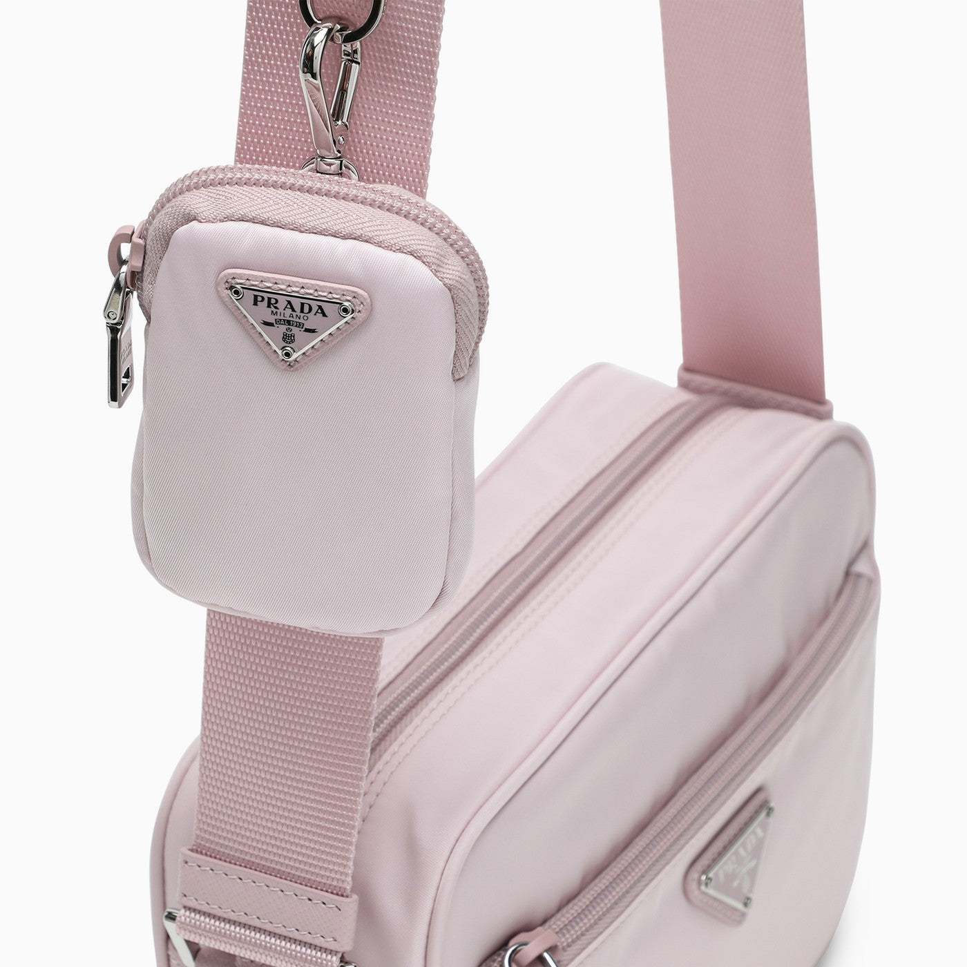 PRADA プラダ RE NYLON ロゴ ミニポーチ付き クロスボディバッグ