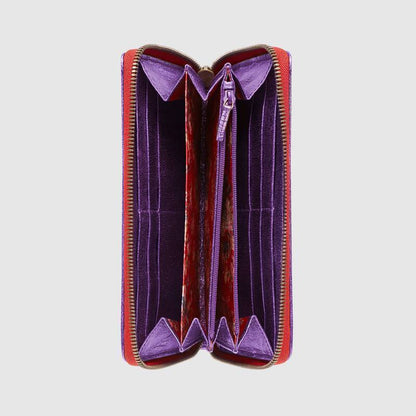 ラミネートレザー ジップアラウンドウォレット