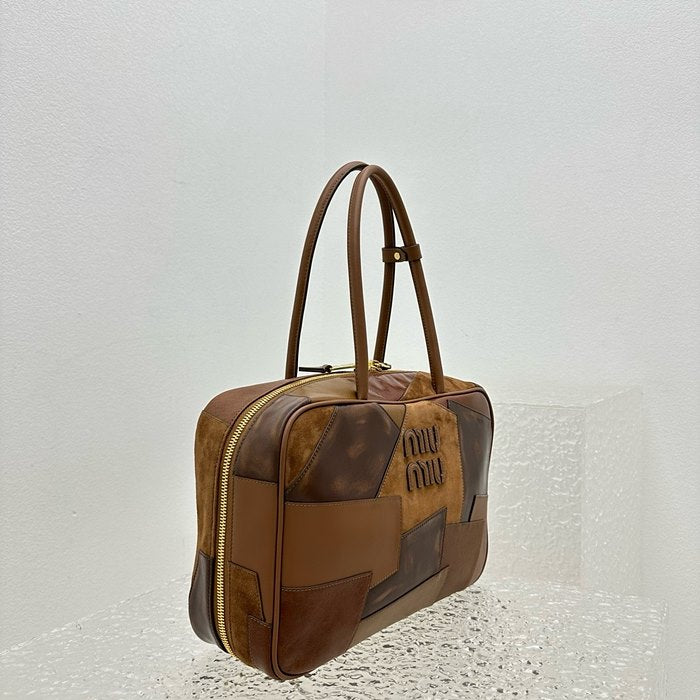 Miu Miu-パッチワークトップハンドルバッグ