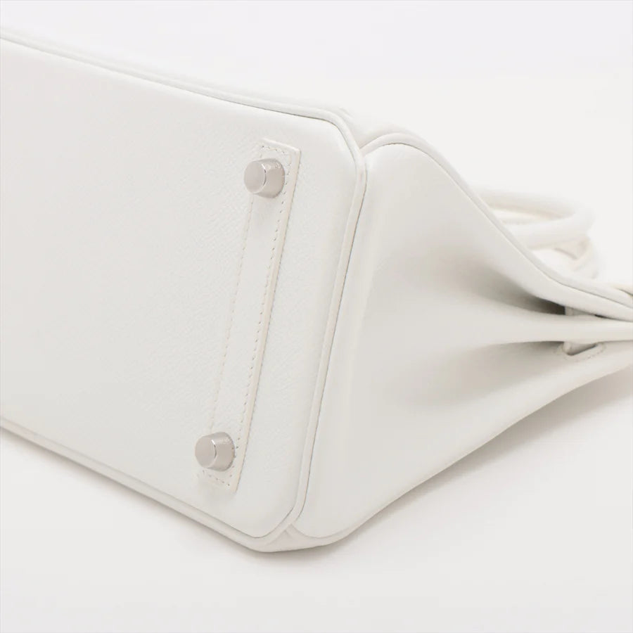 エルメス バーキン25 ヴォーエプソン ホワイト シルバー金具