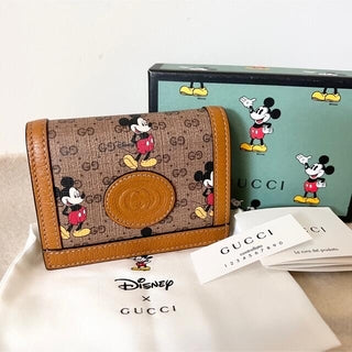 GG X Disneyグッチディズニー限定モデルネズミ年ミッキー老花二つ折り男性財布