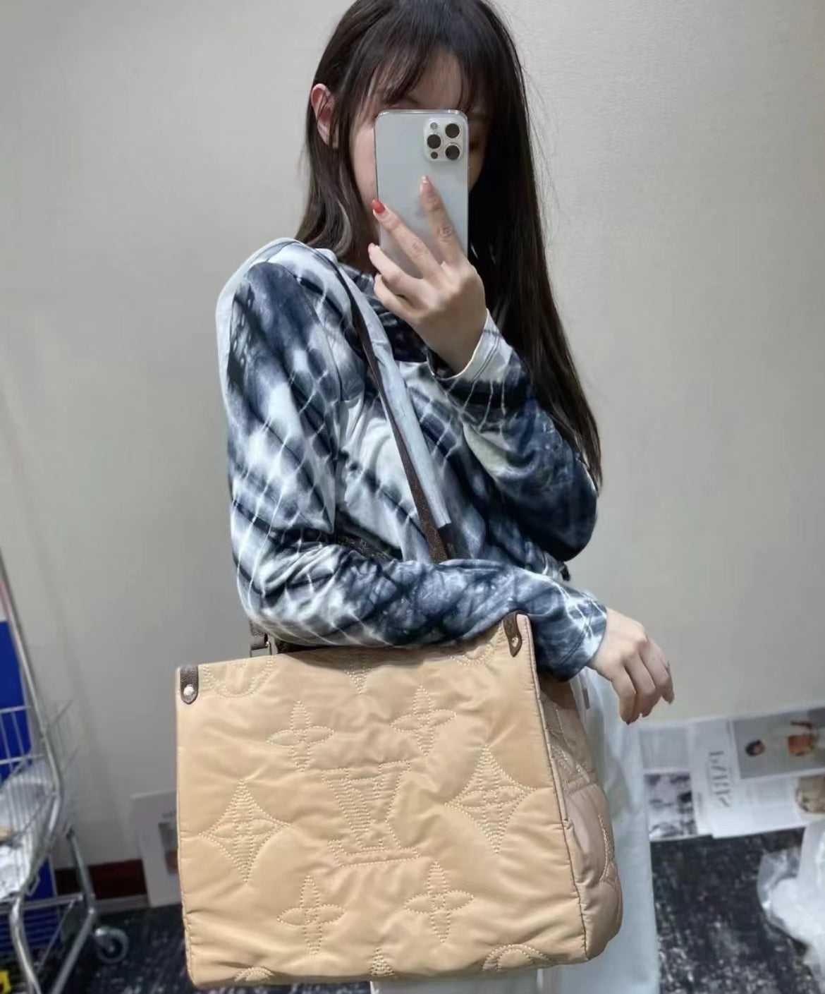 LV 柔らかなコットン素材のトートバッグ【50%オフ 送料無料】