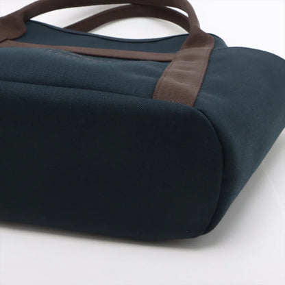 エルメス サックドパンサージュグルーム キャンバス ネイビー シルバー金具