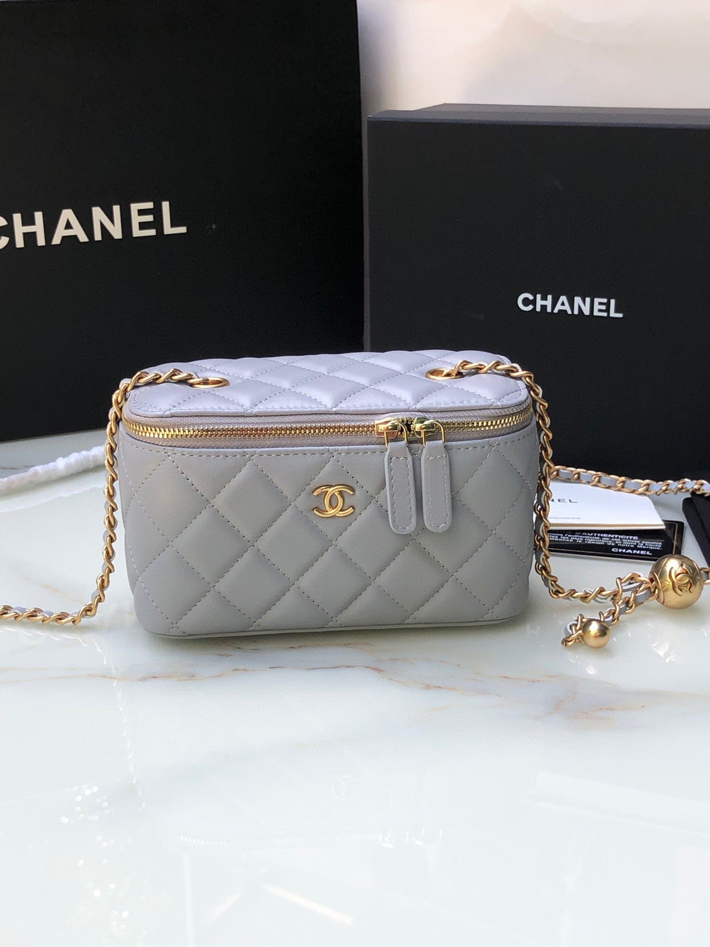 Chanel Classic Vanity 22C Bag with Chain AP2303