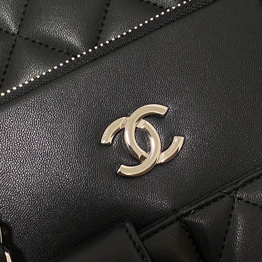 Chanel Calfskin Quilted Ultra Pocket Shopping Tote Navy AS3928