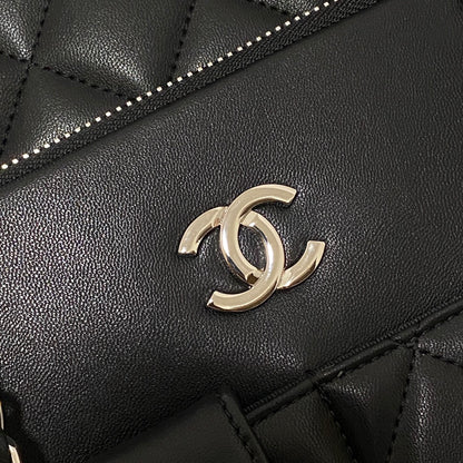 Chanel Calfskin Quilted Ultra Pocket Shopping Tote Navy AS3928