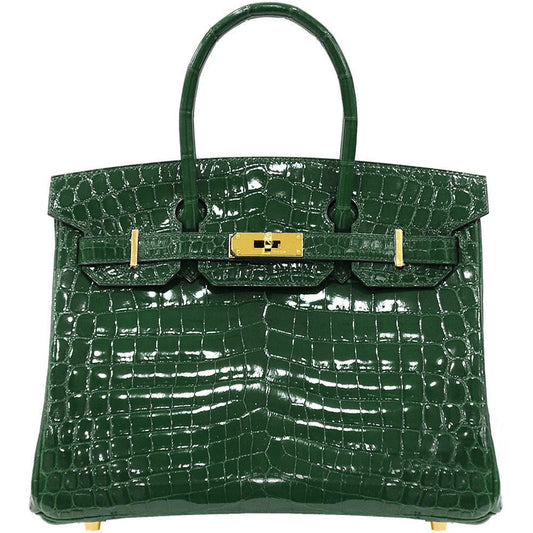 【HERMES】エルメス バーキン 30cm クロコダイル ゴールド金具