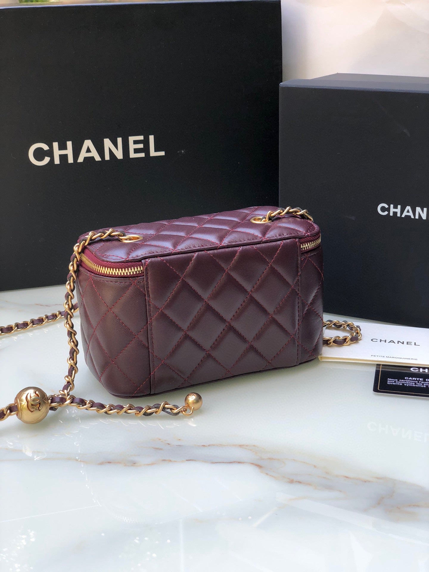 Chanel Classic Vanity 22C Bag with Chain AP2303