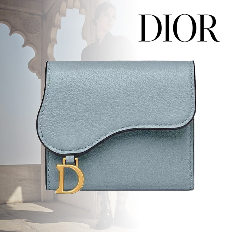 【DIOR】Saddleスカイブルーサドルバッグ財布