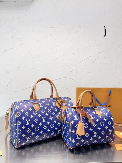 L&V トラベルバッグ レザーバッグ 大容量[限定オファー]