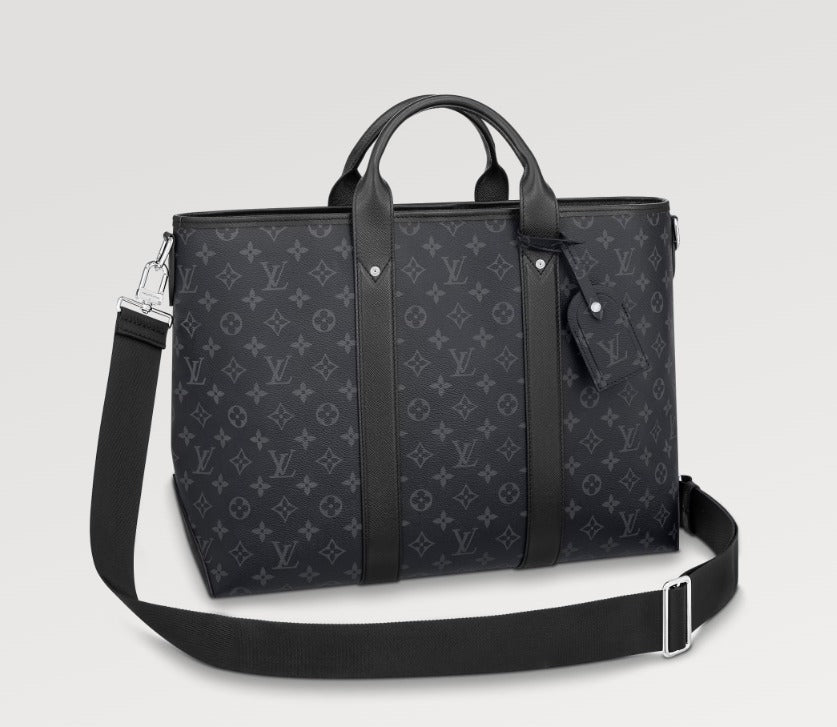 LOUIS VUITTON 機能的 ヴィトン トートバッグ ウィークエンド 白 黒 ビジネス M30919 M30937