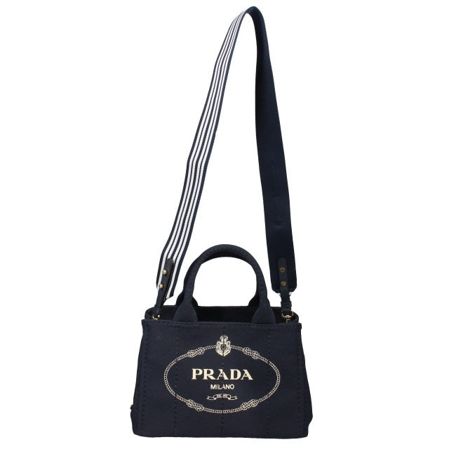 PRADA コットンキャンバス 2WAYトートバッグ