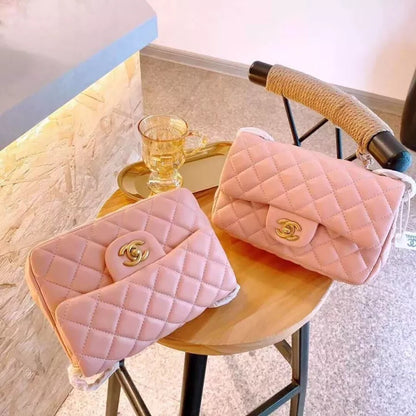 シャネル黒シープスキンメタルボールFLAP BAGフラップ バッグ