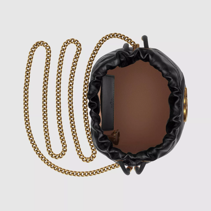 〔GGマーモント〕ミニ バケットバッグ/ホワイト レザー