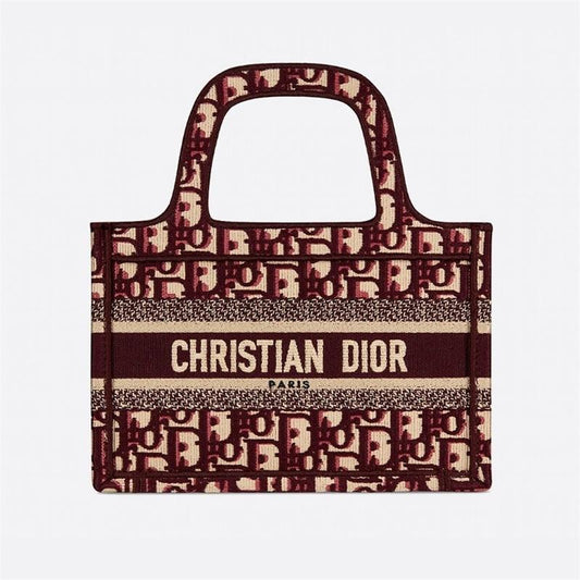 【DIOR】ディオール オブリーク 刺繍 ブックトートミニバッグ
