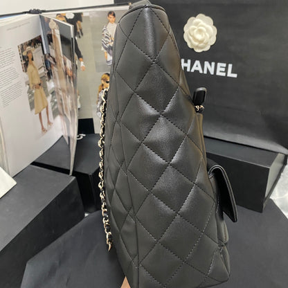 Chanel Calfskin Quilted Ultra Pocket Shopping Tote Navy AS3928