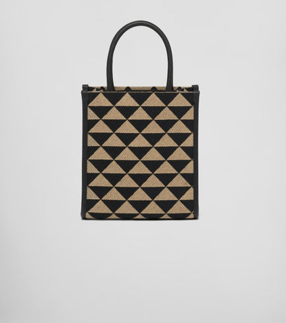 PRADA シンボル エンブロイダリージャカード ミニバッグ