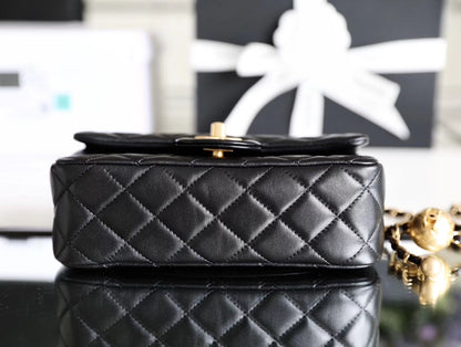 Chanel classic flap mini with golden ball
