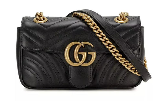 【グッチ】累積売上総額第１位〔GGマーモント〕 キルティング ミニバッグ
