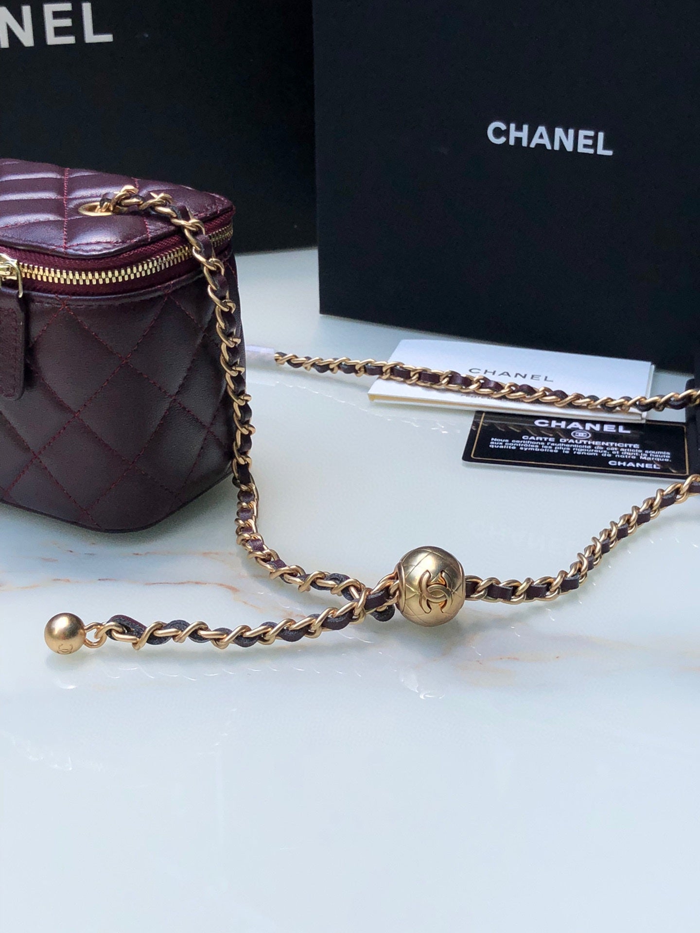 Chanel Classic Vanity 22C Bag with Chain AP2303