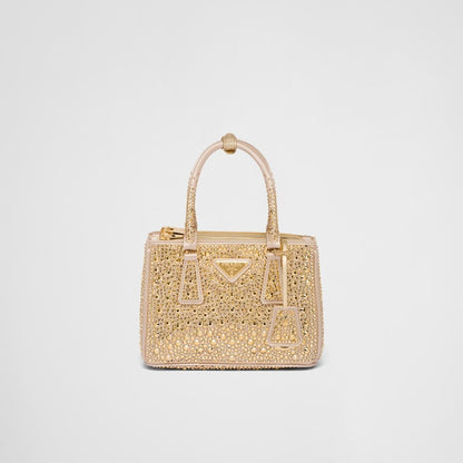 ★PRADA直営店★ガレリア クリスタル サテン ミニバッグ