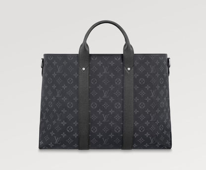 LOUIS VUITTON 機能的 ヴィトン トートバッグ ウィークエンド 白 黒 ビジネス M30919 M30937
