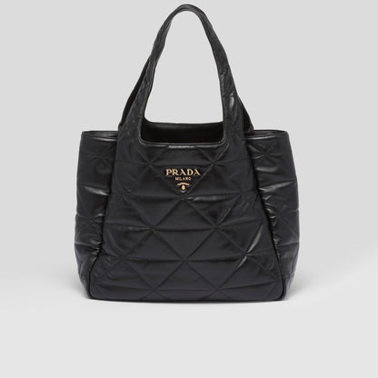 ★PRADA直営店★トップステッチ ラージ レザー トートバッグ