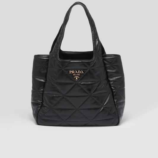 ★PRADA直営店★トップステッチ ラージ レザー トートバッグ