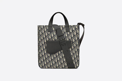 DIOR*Dior Oblique ショルダーストラップ付きサドルトートバッグ