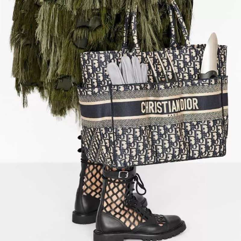 【DIOR】OBLIQUE ブルーキャンバスキャサリントート