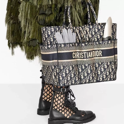 【DIOR】OBLIQUE ブルーキャンバスキャサリントート