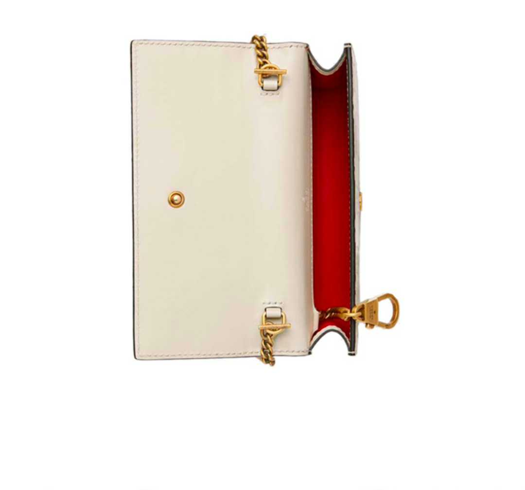 大人気♪グッチグッチシグネチャーコレクションチェリーレザーショルダークロスボディバッグミニウィメンズホワイト