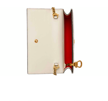 大人気♪グッチグッチシグネチャーコレクションチェリーレザーショルダークロスボディバッグミニウィメンズホワイト