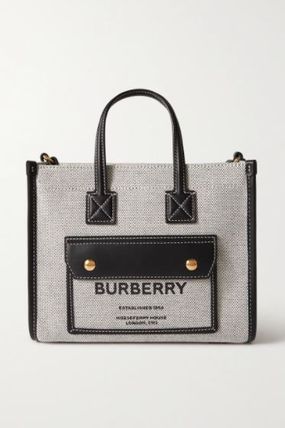 【BURBERRU】確保済★Burberry★Freyaキャンバス＆レザーミニバッグ【バッグ】