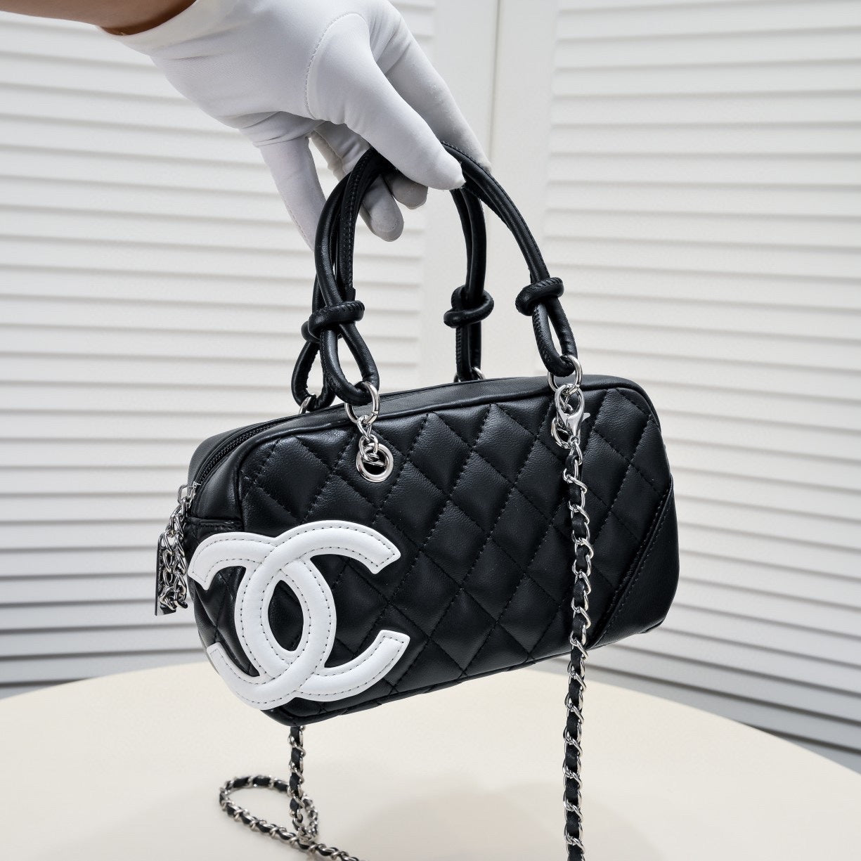 CHANEL A9117 SMALL bowling bag