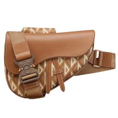 DiorEssentials SADDLE バッグ CD Diamond キャンバス & スムースカーフスキン