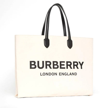 【Burberry】ロゴデティールキャンバス トート