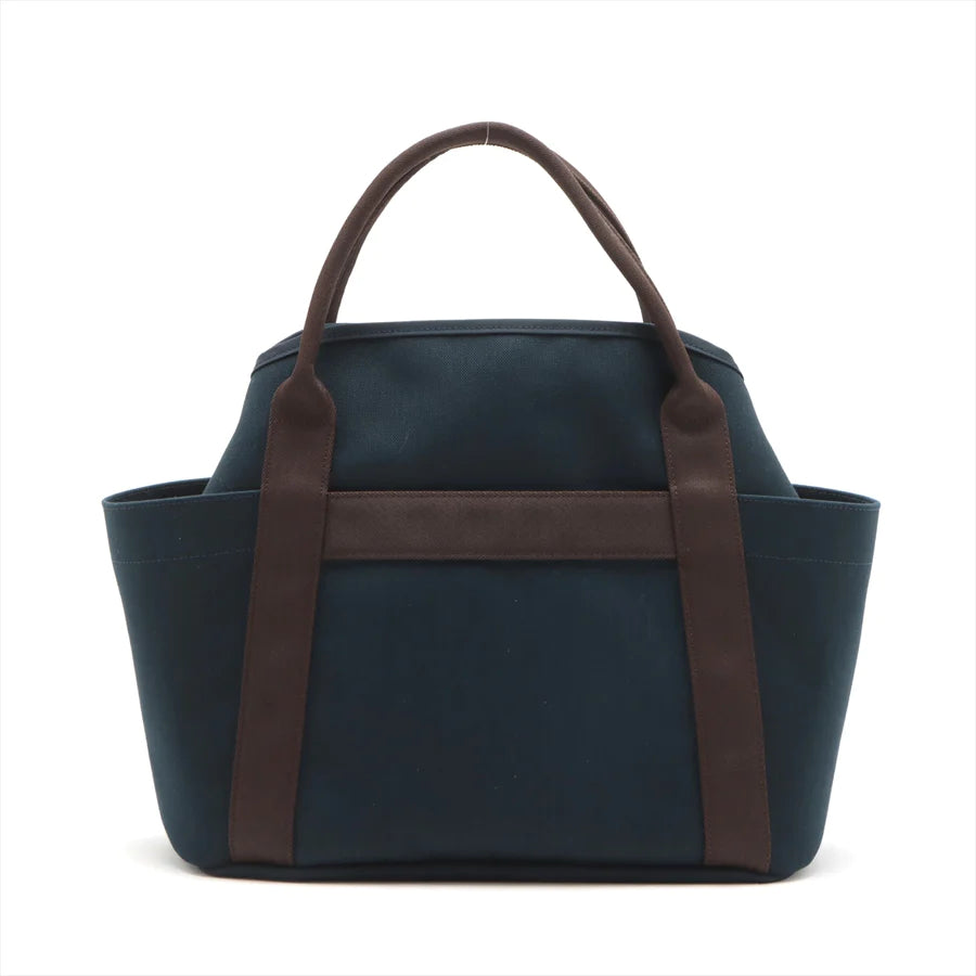 エルメス サックドパンサージュグルーム キャンバス ネイビー シルバー金具