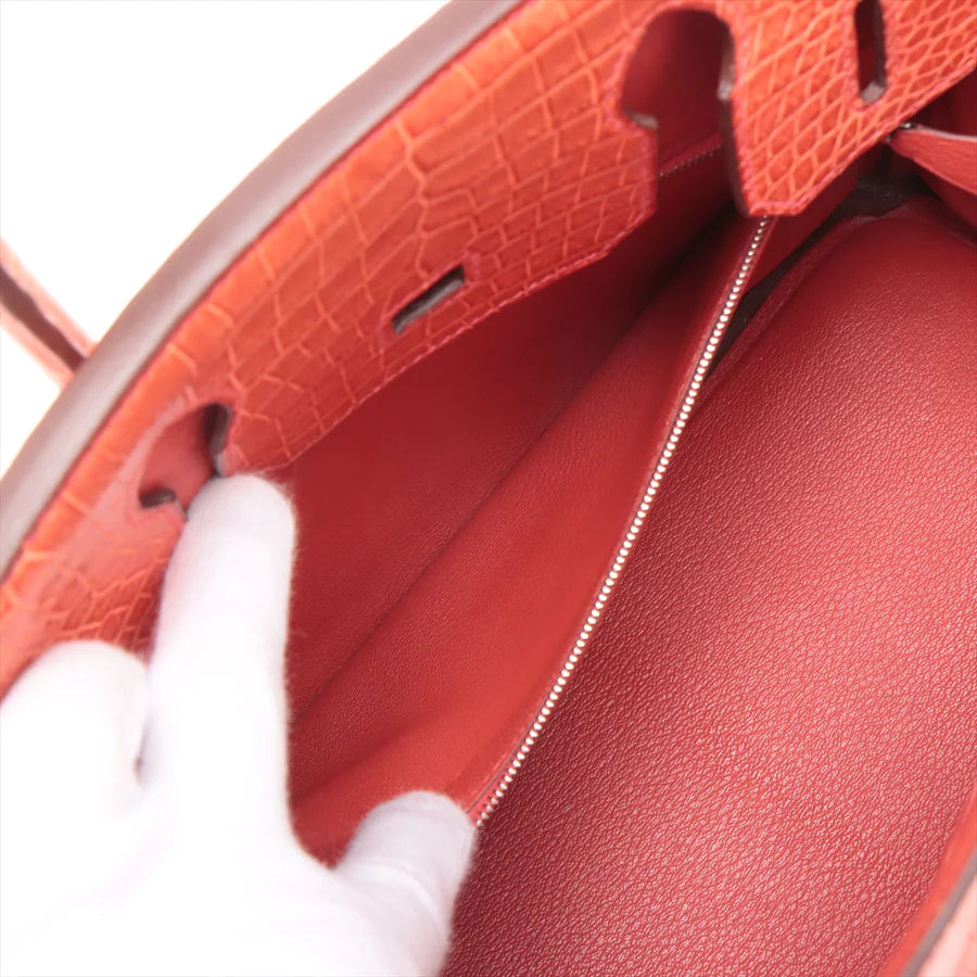 エルメス バーキン30 ポロサスマット ルージュインディアン シルバー金具