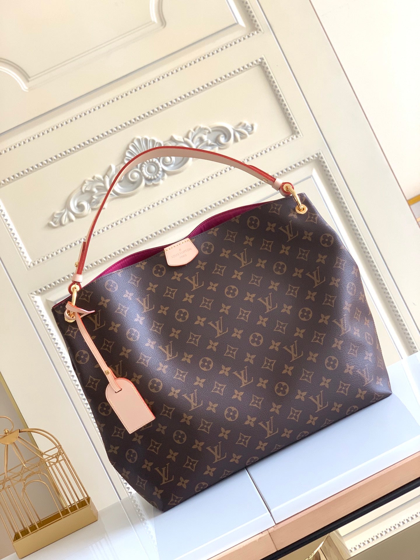 【Louis Vuitton】ヴィトン財布に合うトートバッグモノグラムダミエグレースフルPM【バッグ】