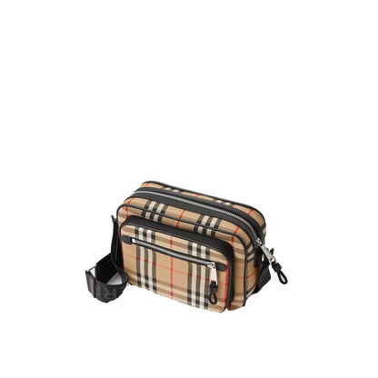 【Burberry】チェック キャンバス メッセンジャー