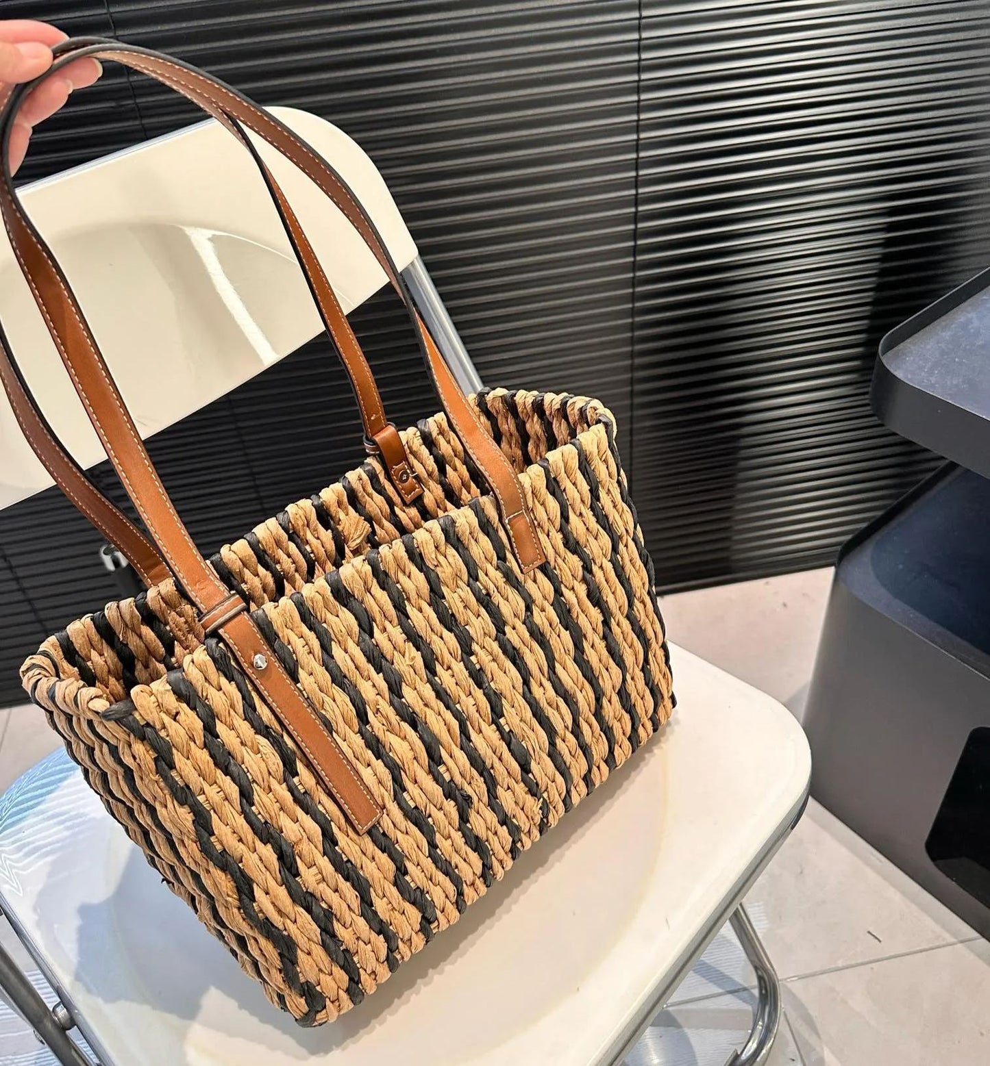 LOEWE◆ロエベ ウーブン トートバッグ