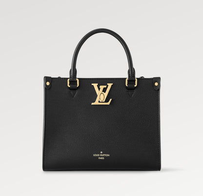 LV レザー スクエア トート ロック＆ゴー ブラック ホワイト M22311 M23637