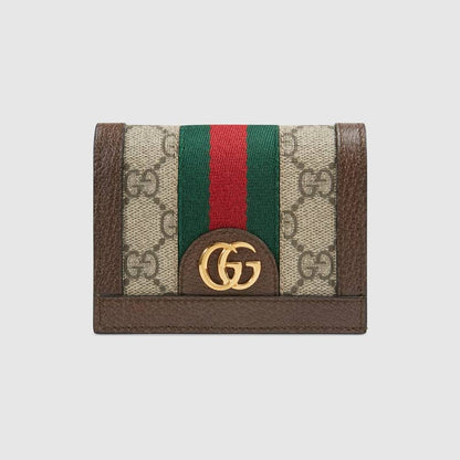 【GUCCI】(グッチ) オフィディア　GG カードケース 財布コンパクトウォレット ブラウン