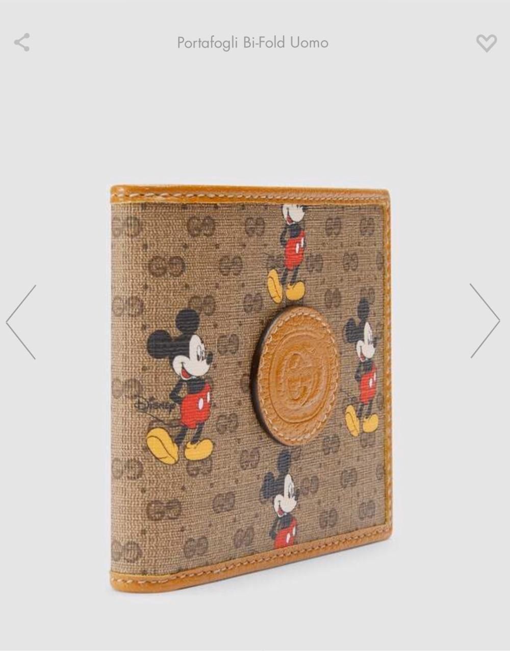 GG X Disneyグッチディズニー限定モデルネズミ年ミッキー老花二つ折り男性財布