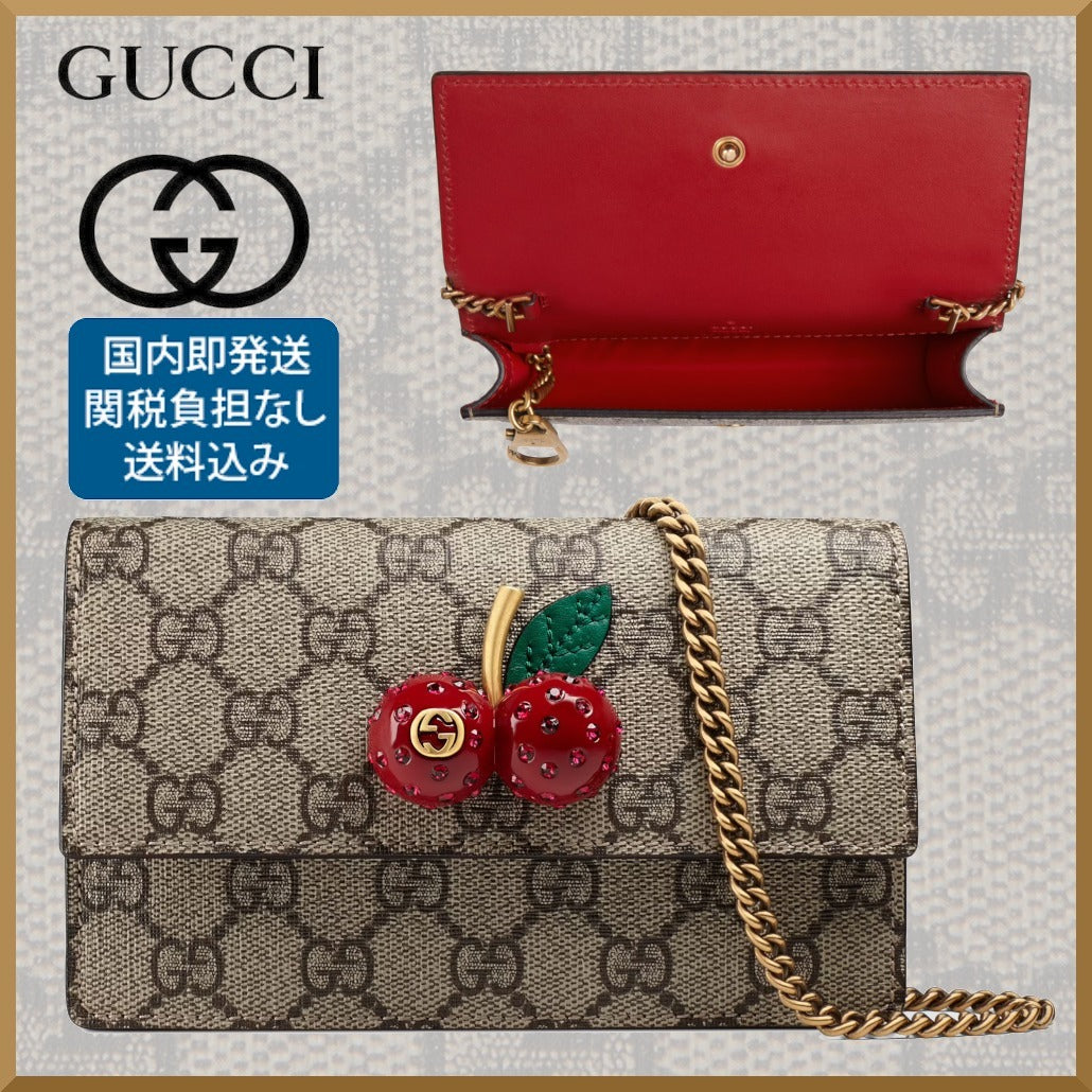 【特別なオファー】チェリー(さくらんぼ) 付き GGスプリーム キャンバス ミニバッグ