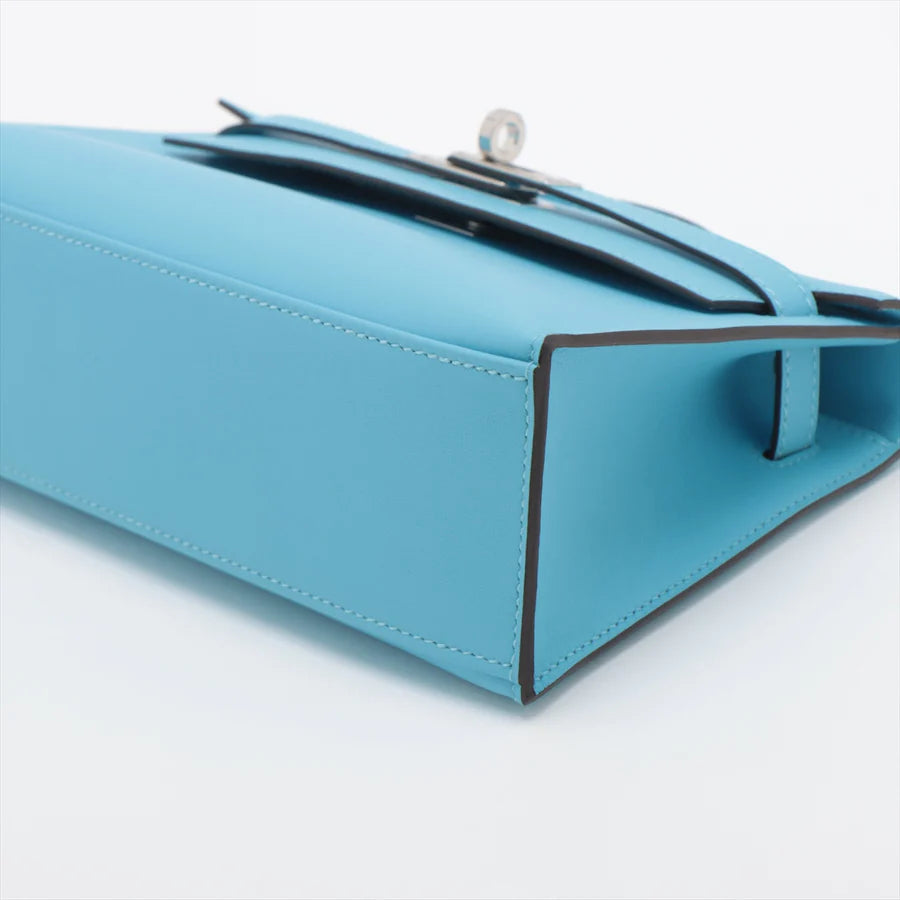 エルメス ポシェットケリー ヴォースイフト ブルーノール シルバー金具