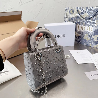 大人気【LADY DIOR】カナージュ サテン ミニバッグ